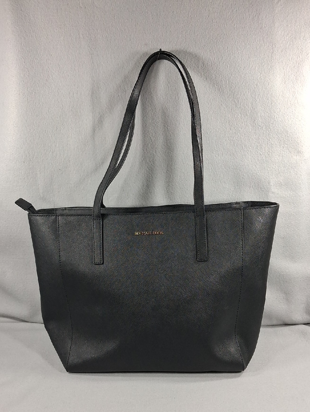 Michael Kors Black Saffiano Tote with Gold Logo